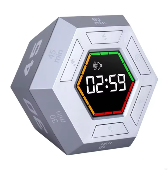 Temporizador Digital LED Hexagonal para mejorar tu productividad – Controla tu Tiempo, Mejora tu Productividad