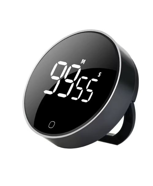 Temporizador Digital LED Recargable por USB – Magnético, Silencioso y Preciso para Cocina, Estudio o Trabajo