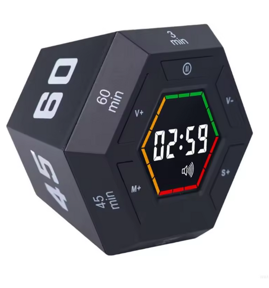 Temporizador Digital LED Hexagonal para mejorar tu productividad – Controla tu Tiempo, Mejora tu Productividad