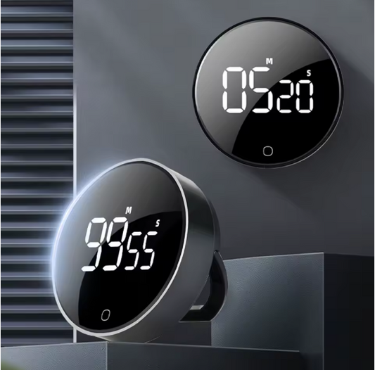 Temporizador Digital LED Recargable por USB – Magnético, Silencioso y Preciso para Cocina, Estudio o Trabajo