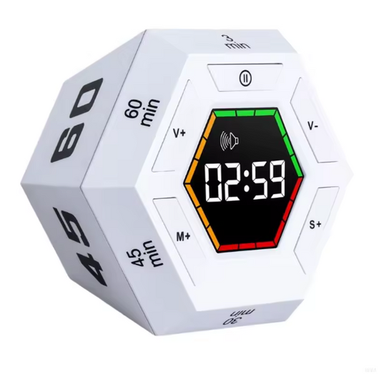 Temporizador Digital LED Hexagonal para mejorar tu productividad – Controla tu Tiempo, Mejora tu Productividad