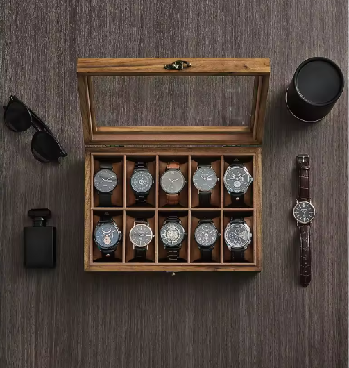 Caja de Reloj de Madera Hecha a Mano: Elegancia y Organización en tu Estilo