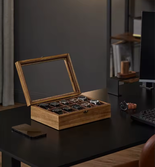 Caja de Reloj de Madera Hecha a Mano: Elegancia y Organización en tu Estilo